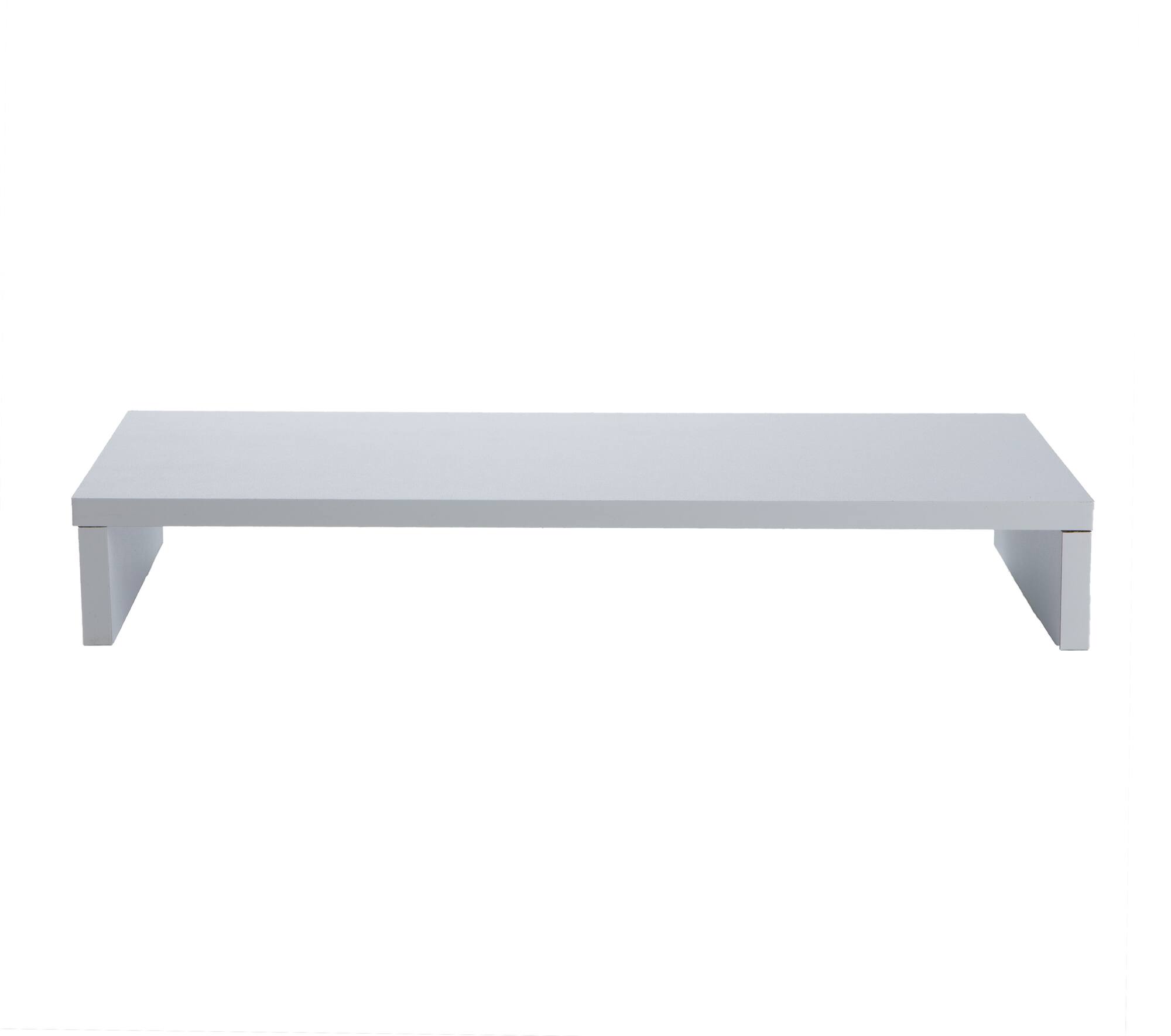 Mind Reader White Wooden Monitor Stand Riser